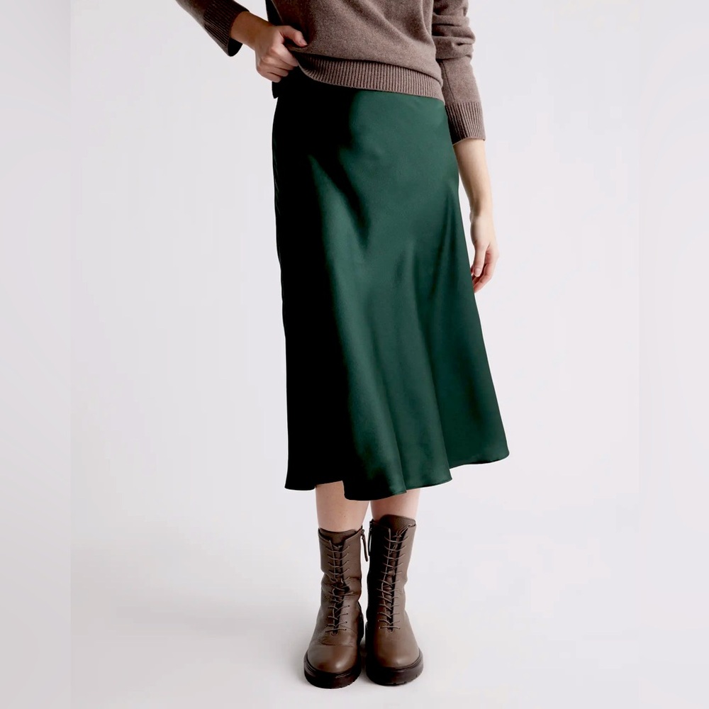 Quince Green Midi Skirt